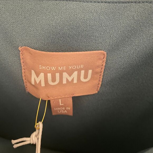 Show Me Your MuMu NWT Eden Midi Dress Dusty Sage L Wedding Guest Formal Event - Picture 10 of 10